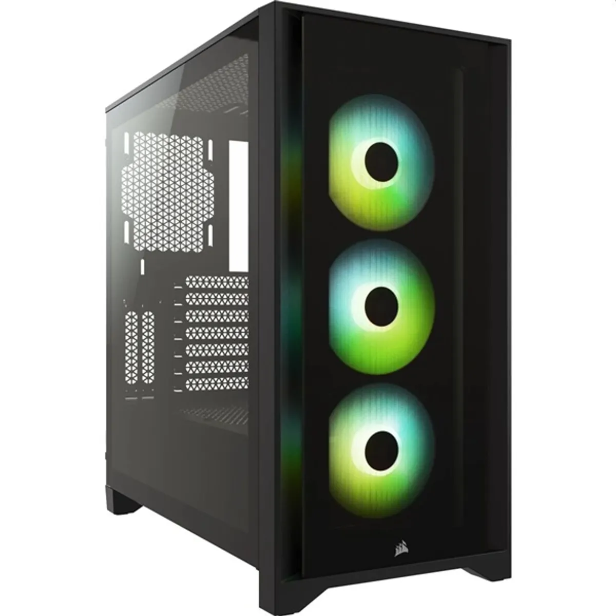 Corsair CC-9011204-WW iCUE 4000X RGB edzett üveg Mid Tower fekete 3x 120 mm RGB ventilátor USB-C #1
