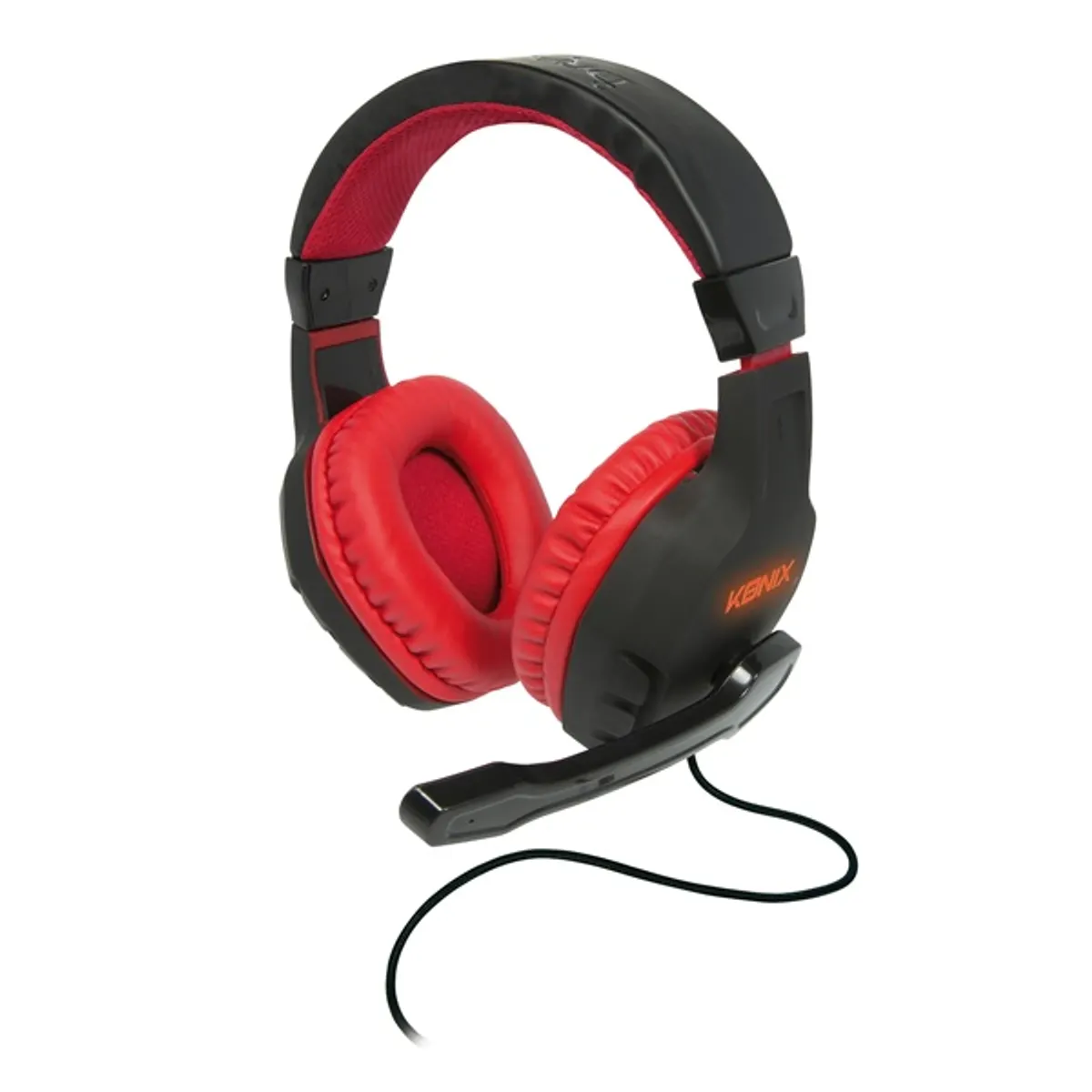 DRAKKAR KX-GH-PC Skald gamer headset 2.0 fekete piros 50 mm 20-20000 Hz 32 ohm 110 dB vezetékes 150 cm 3,5 mm balos #1