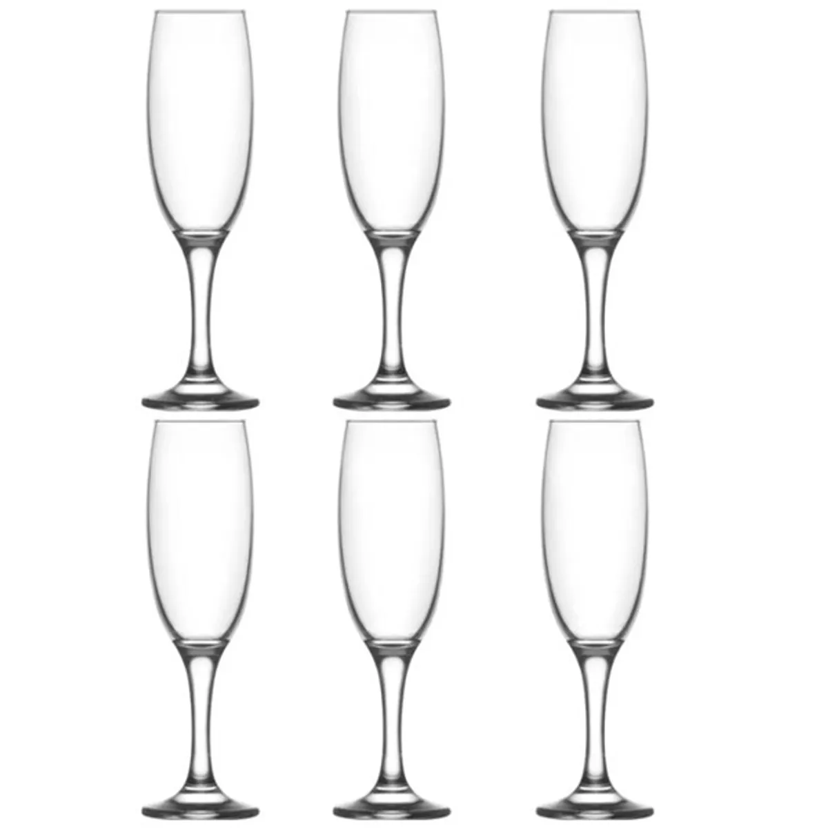 LAV LV-EMP541F Empire pezsgő pohár készlet üveg 220ml 6db #1