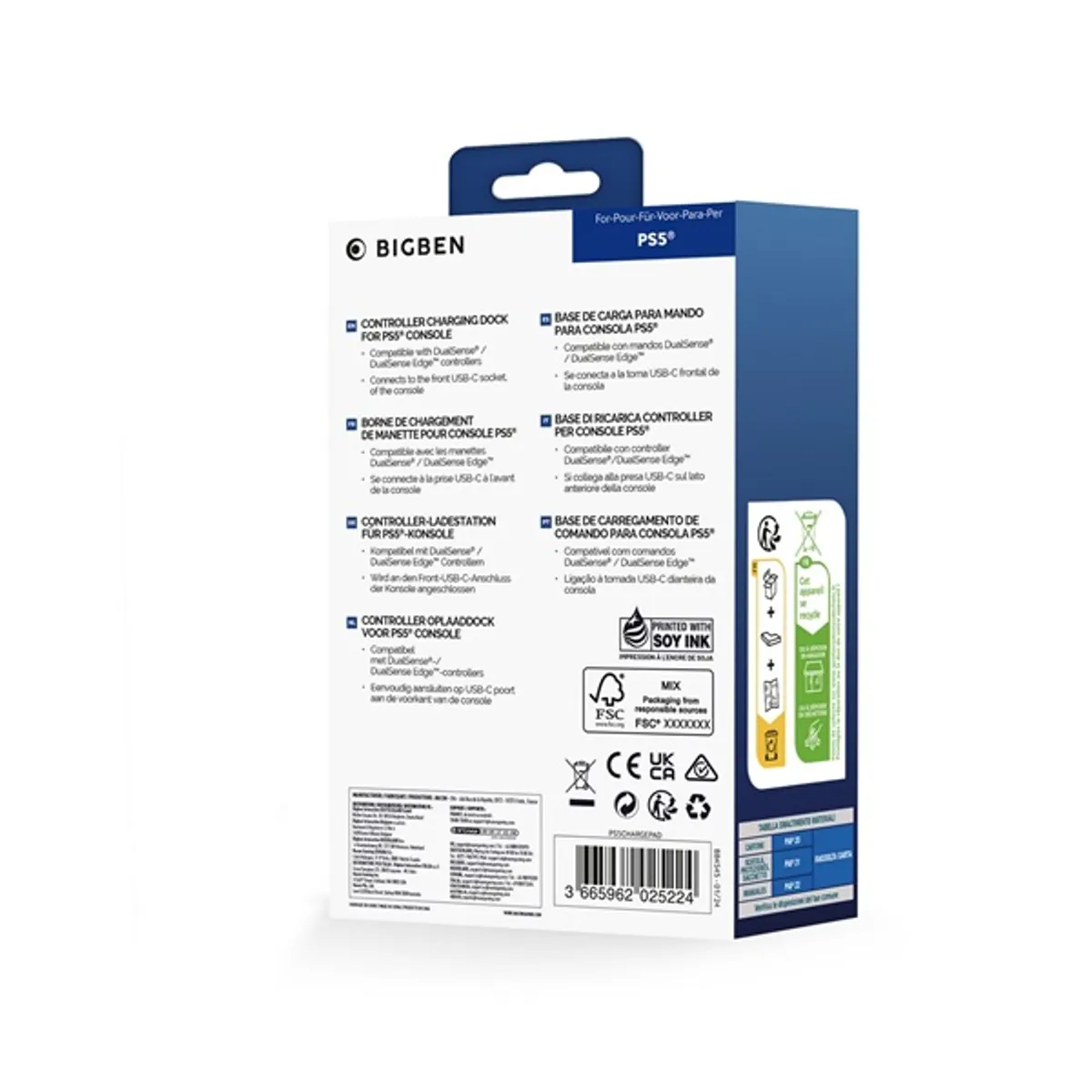 NACON 2808908 PS5 fekete kontroller töltőállomás USB-C #2