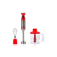 Hausberg HB-7700RS botmixer 1000 W 2 fokozat aprítás keverés dagasztás keverőtál üveg turmix kehely 1,00 l vörös #2