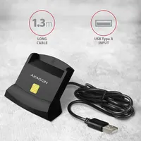 AXAGON CRE-SM2 smart kártyaolvasó 4-nyílású SD, microSD, SIM USB 2.0 #6