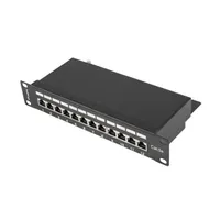 LANBERG PPF5-9012-B Patch panel 12-port Cat5e árnyékolt 1U 10" fekete #2