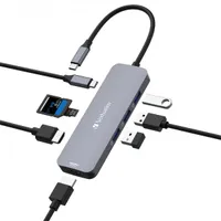 Verbatim 32151 CMH-08 8-port USB-C Pro Multiport Hub 2x HDMI 2x USB-A 3.2 Gen1 SD microSD USB-C PD 5 Gbps #2