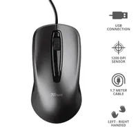 TRUST 23733 Carve optikai egér USB 2.0 3 gomb 1 görgő bal- és jobbkezes 1,7 m #5