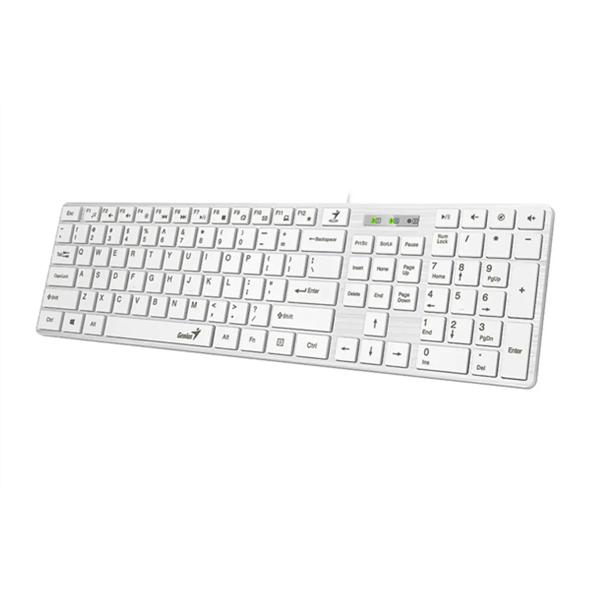 Genius 31310017408 SlimStar 126 US fehér USB numerikus billentyűzet ergonómikus multimédia gombok Plug and Play #2