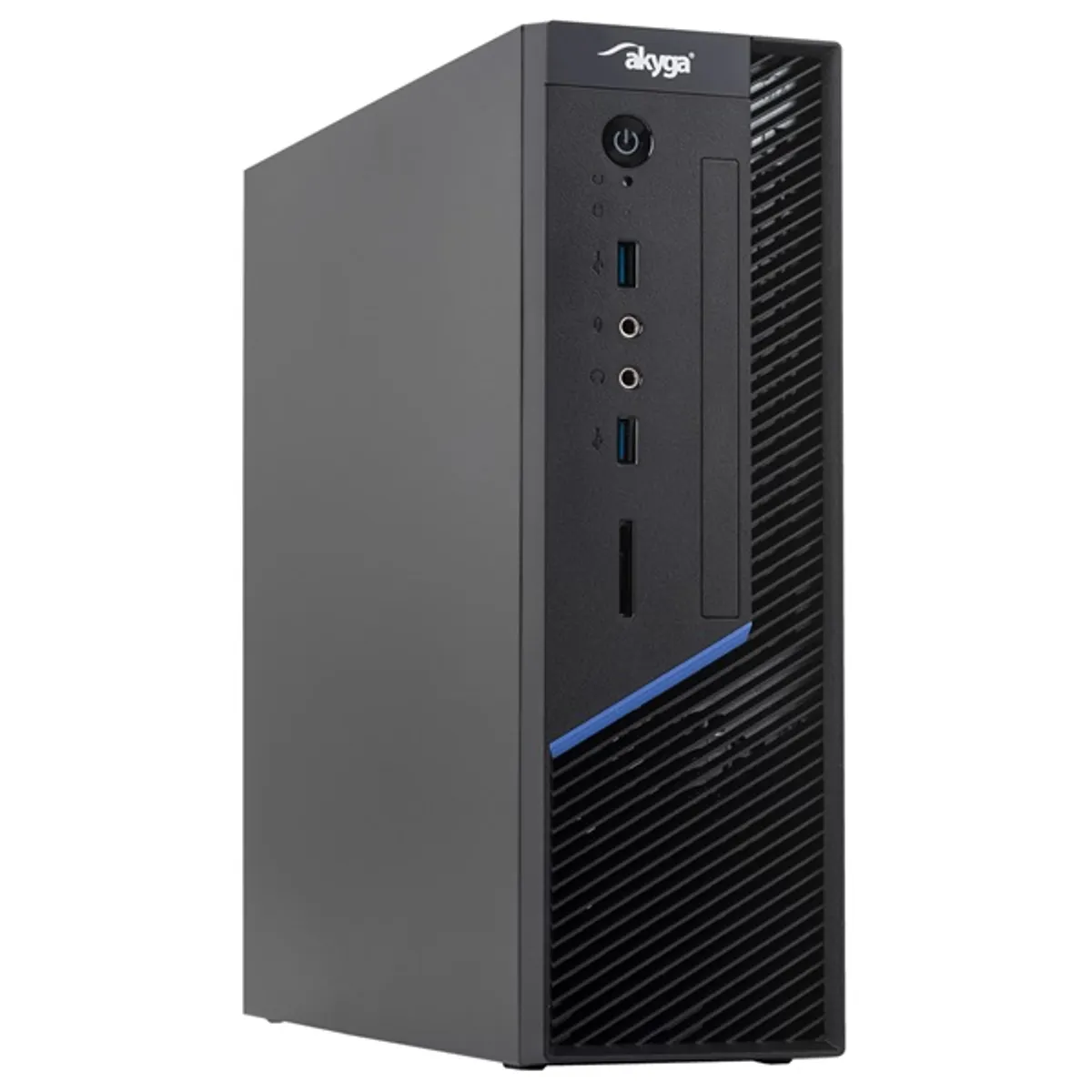 AKYGA AK-202-01BK mini-ITX sff ház fém fekete 5,25 külső hely 1 db 3,5 belső hely 1 db 2,5 belső hely 1 db beépített 80 mm ventilátor USB 3.0 táp nélküli #1