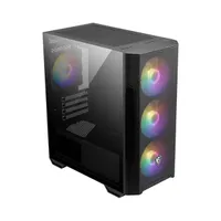 MSI MAG FORGE M100R mATX fekete edzett üveg ARGB 4x ventilátor 2x 2.5" 1x 3.5" USB 3.0