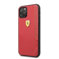 Ferrari FESITHCN58RE On-Track iPhone 11 Pro piros védőtok PU gumi 5,8"