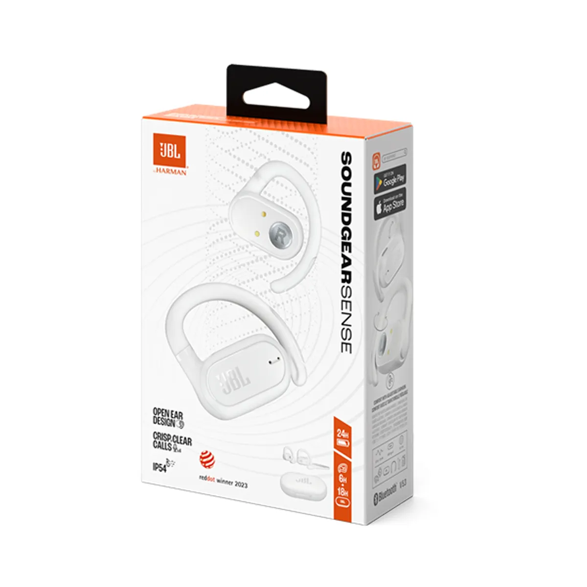 JBL JBLSNDGEARSNSWHT Soundgear Sense nyitott True Wireless 16 mm 20-20000 Hz Bluetooth 5.3 IP54 24 óra USB-C multipoint mikrofonnal fehér #9