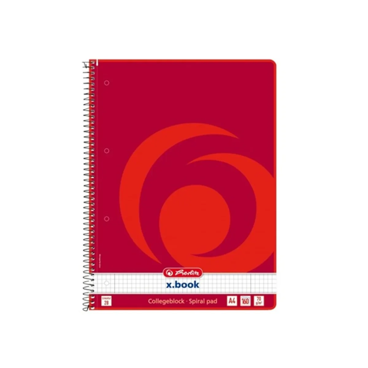 HERLITZ 11163946 Spirálfüzet A4 160lapos kockás perforált #1
