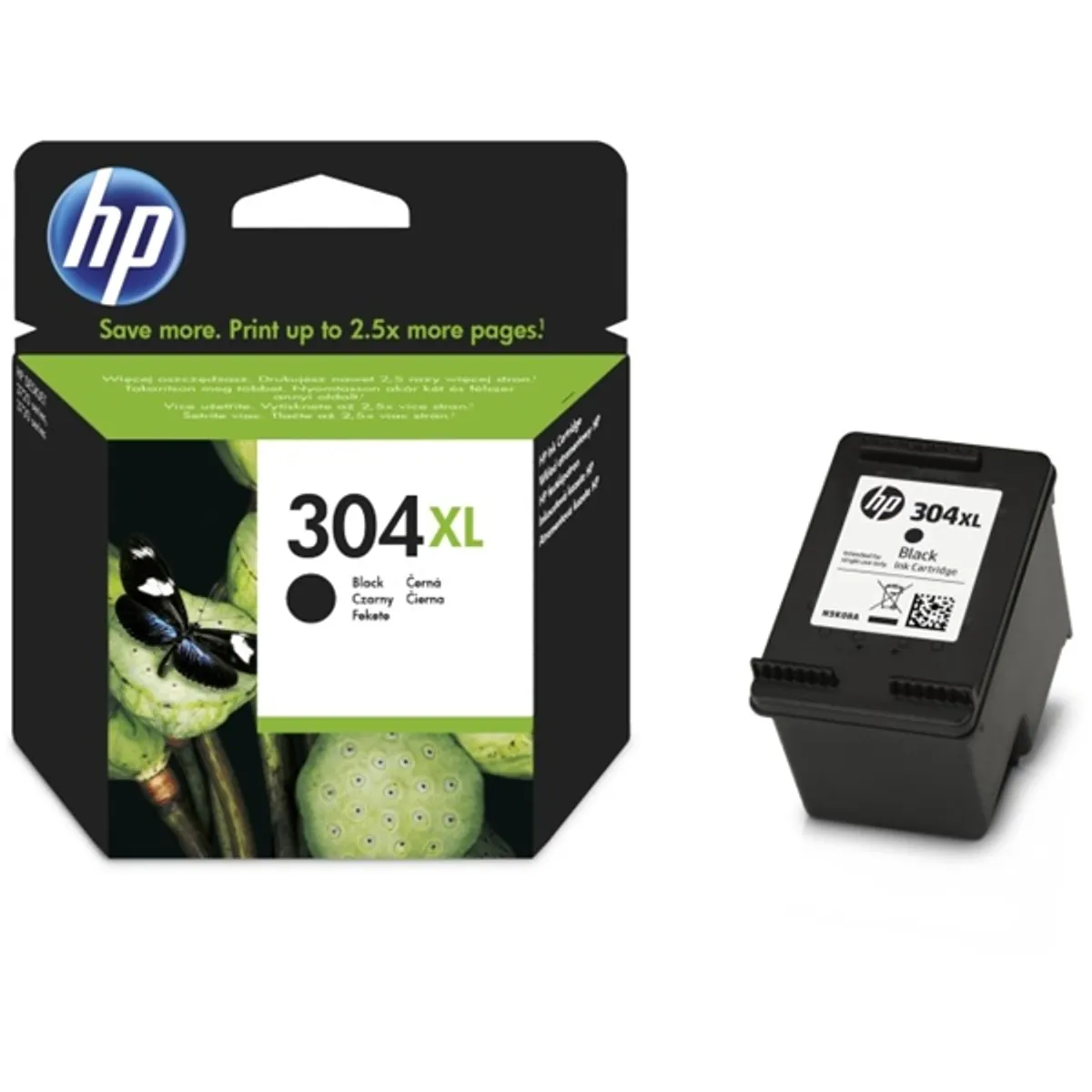 Hewlett Packard N9K08AE Tintapatron fekete 304XL #2