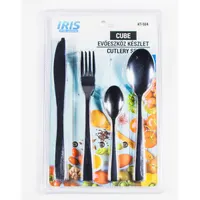 IRIS KT-559 Cube 16 db-os ezüst rozsdamentes acél evőeszköz készlet #2