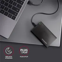 AXAGON EE25-A6C külső 2,5" HDD és SSD ház alumínium fekete USB-C 3.2 Gen1 #6