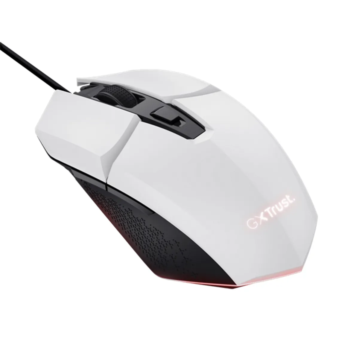 Trust 25066 GXT109W Felox fehér dpi 200-6400 6 gomb programozható rgb usb 2.0 vezetékes 150 cm #5