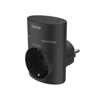 Hama 00223322 Hálózati Túlfeszültségvédő adapter fekete 1 db aljzat