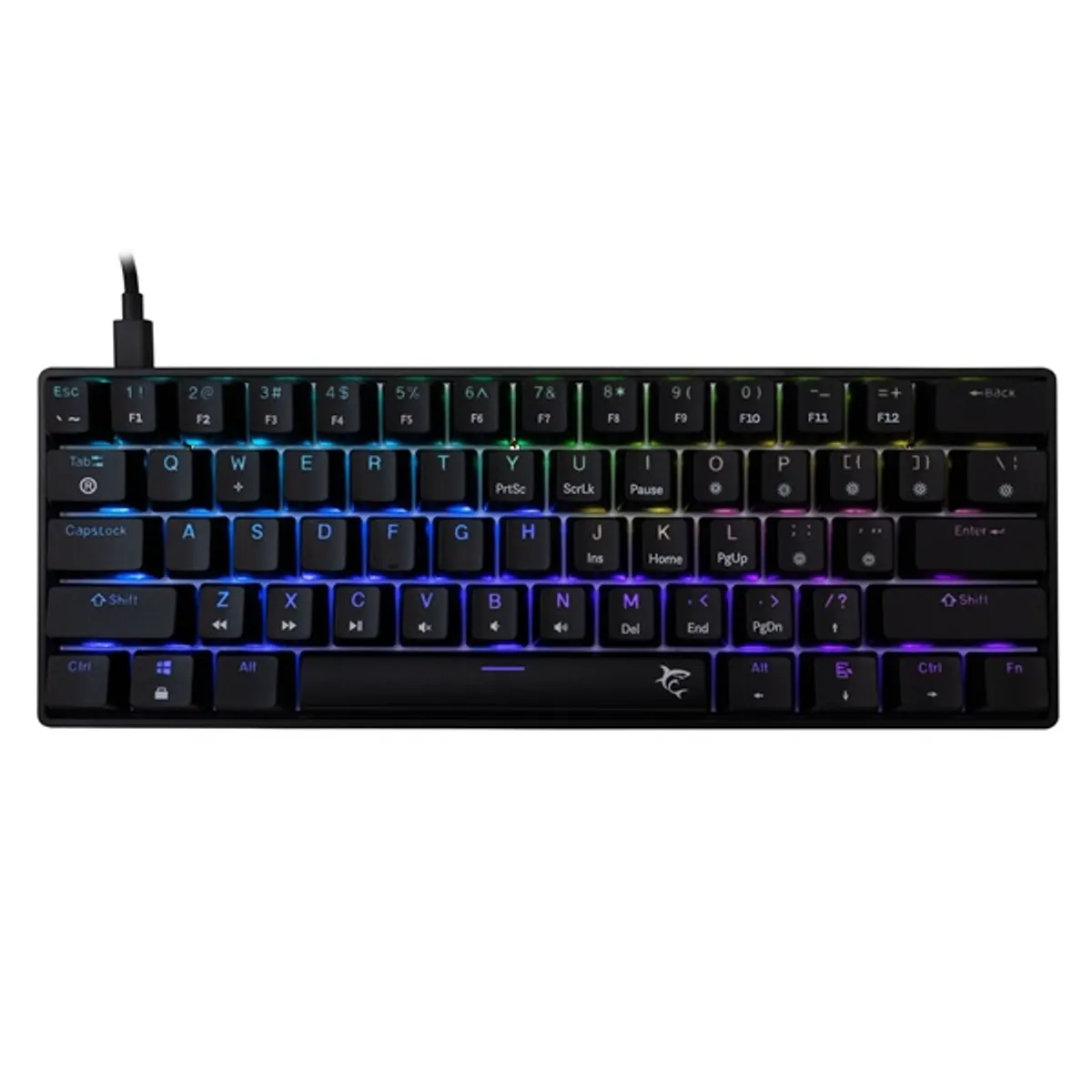 White Shark WS GK-004123B-BL-HU Shinobi 2 fekete, kék kapcsoló mechanikus gamer billentyűzet #1