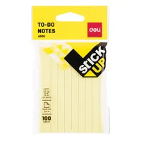 Deli DEA00652 Öntapadós vonalas jegyzettömb 76x101 mm 100 lap sárga