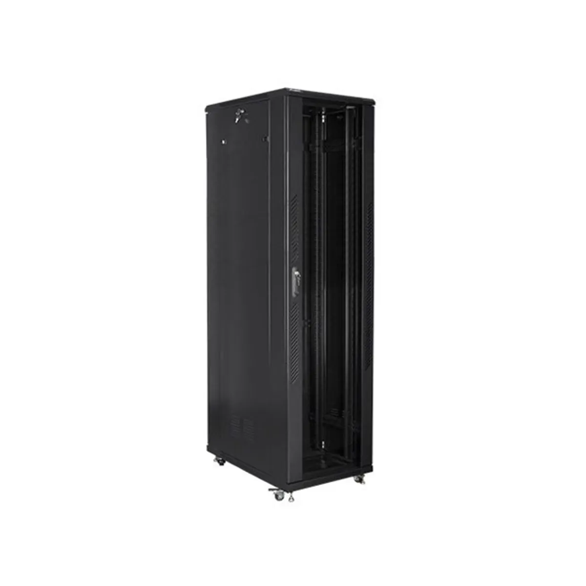 LANBERG FF01-8047-12B 47U 19" rack 800x1000mm fekete edzett üvegajtó lapraszerelt #3