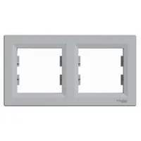 Schneider EPH5800261 Asfora vízszintes alumínium kettes keret 83 mm IP20