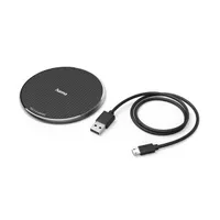 Hama 00201683 QI-FC10 10W vezeték nélküli töltő fekete LED jelzőfény univerzális kompatibilitás Micro USB #3