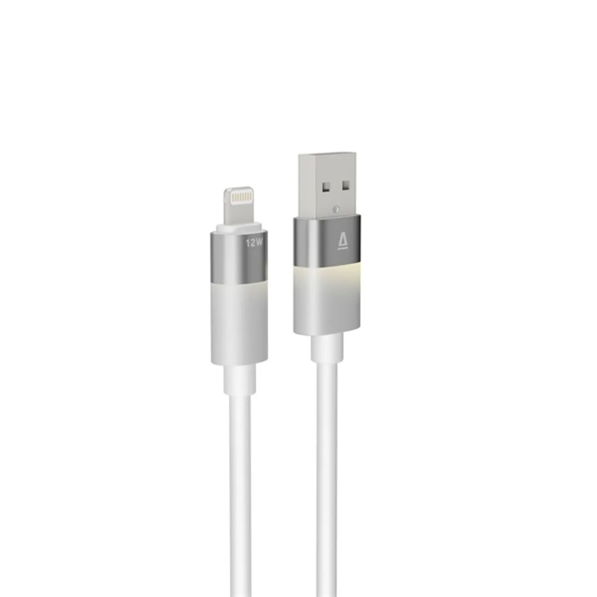 AVAX_CB310 GLOWY Fehér 100 cm USB A Lightning adat- és töltőkábel #3