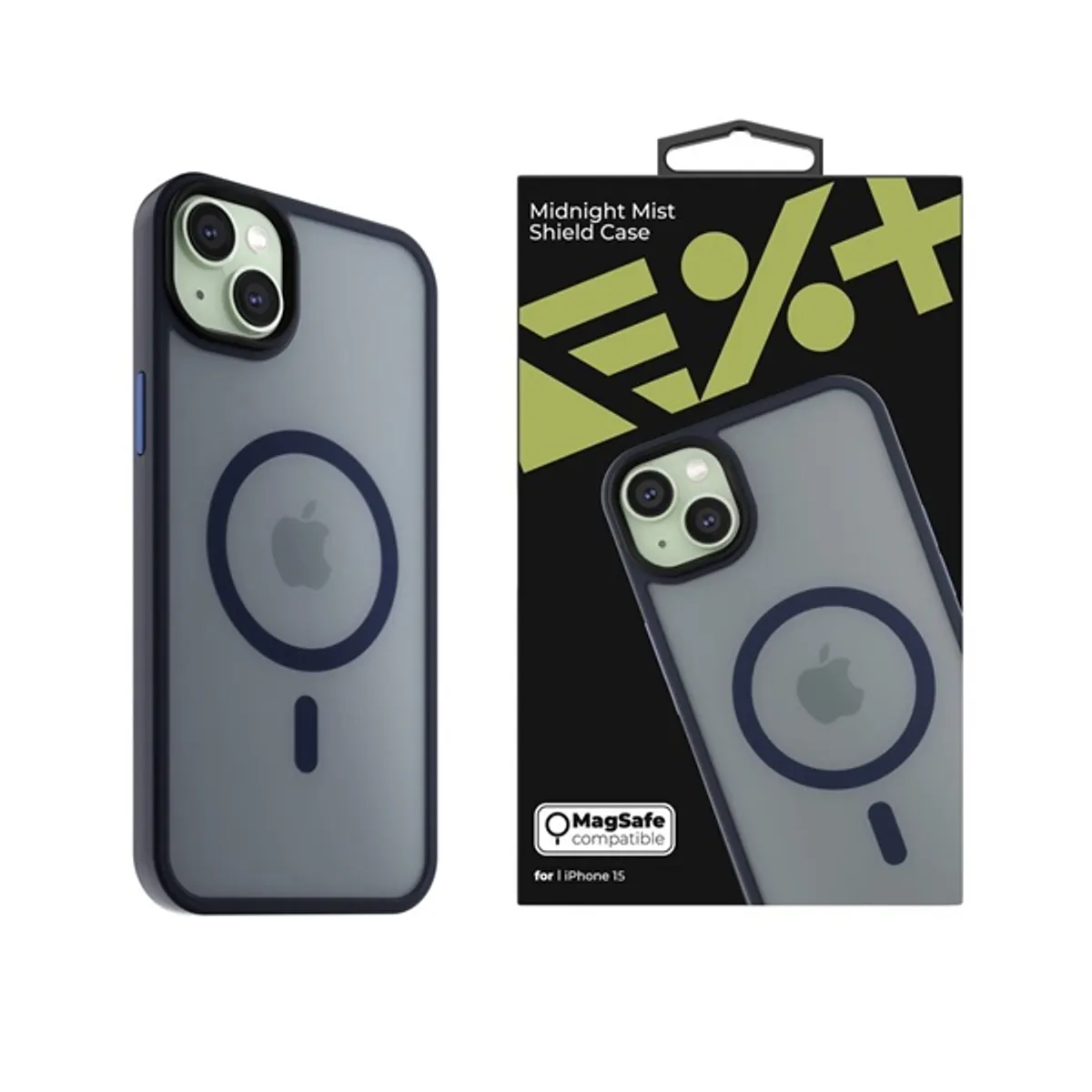 NEXTONE IPH-15-MAGSF-MISTCASE-MN Mist Shield hátlap Szilikon Fekete iPhone 15 MagSafe 6,1" #1