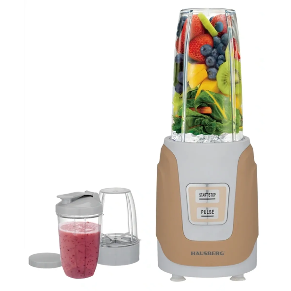 Hausberg HB-7675AU turmixgép arany, 1000 W, 3 pohár 500 ml, 800 ml, 1000 ml, réz motor, Pro Extractor pengék, BPA-mentes, mosogatógépben tisztítható #3