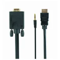 GEMBIRD A-HDMI-VGA-03-10 HDMI-VGA átalakító hangkimenettel 3 m fekete