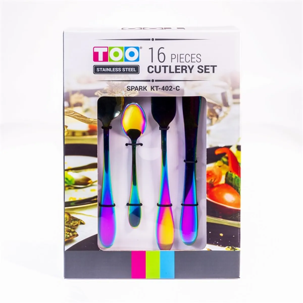 TOO KT-402 C Spark 16 db-os evőeszköz készlet rozsdamentes acél mosogatógépben mosható #2