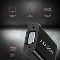 AXAGON RVD-VGN DisplayPort-VGA adapter 15 cm fekete #4