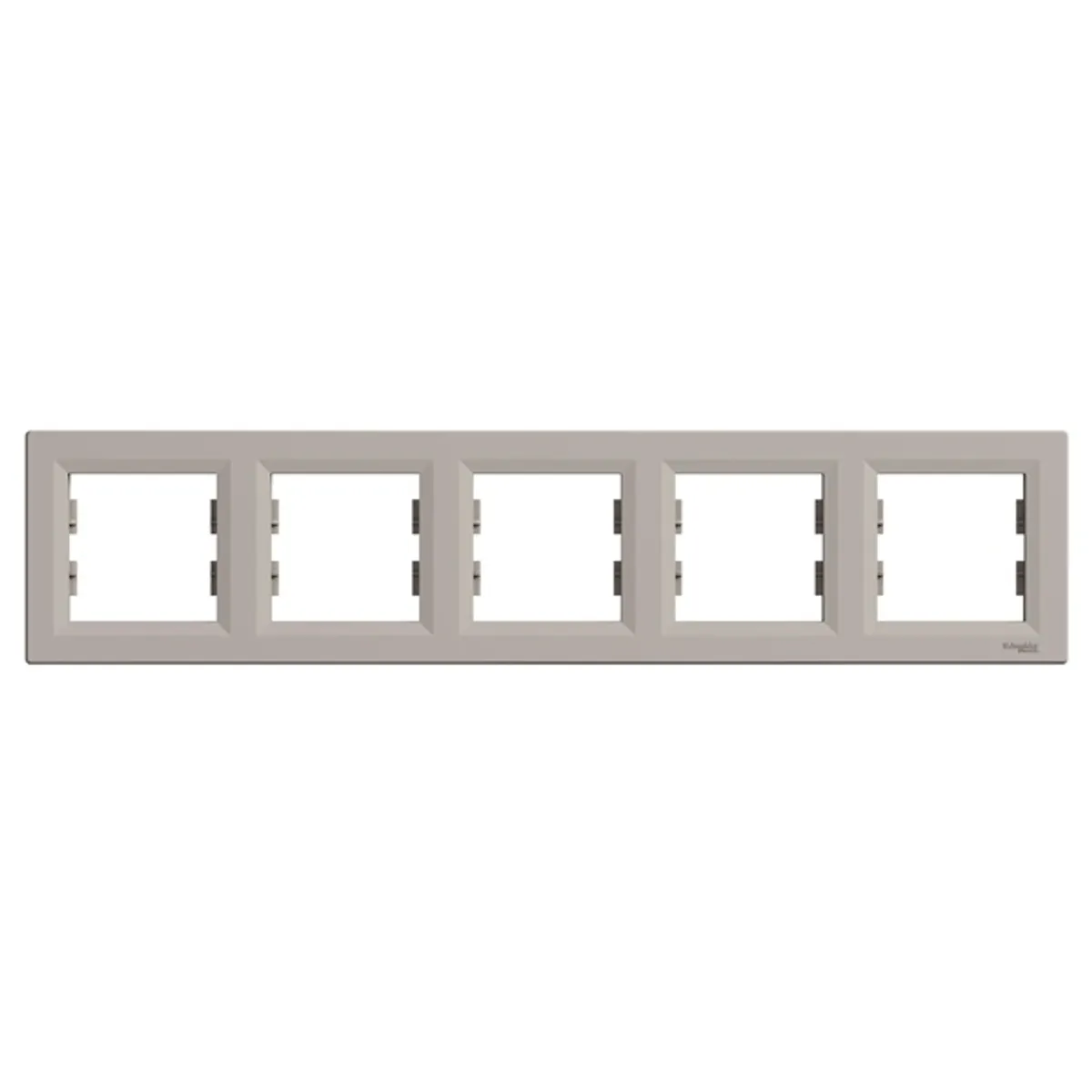 Schneider EPH5800569 Asfora 5-ös keret vízszintes bronz abs 367x83x9 IP20 #1