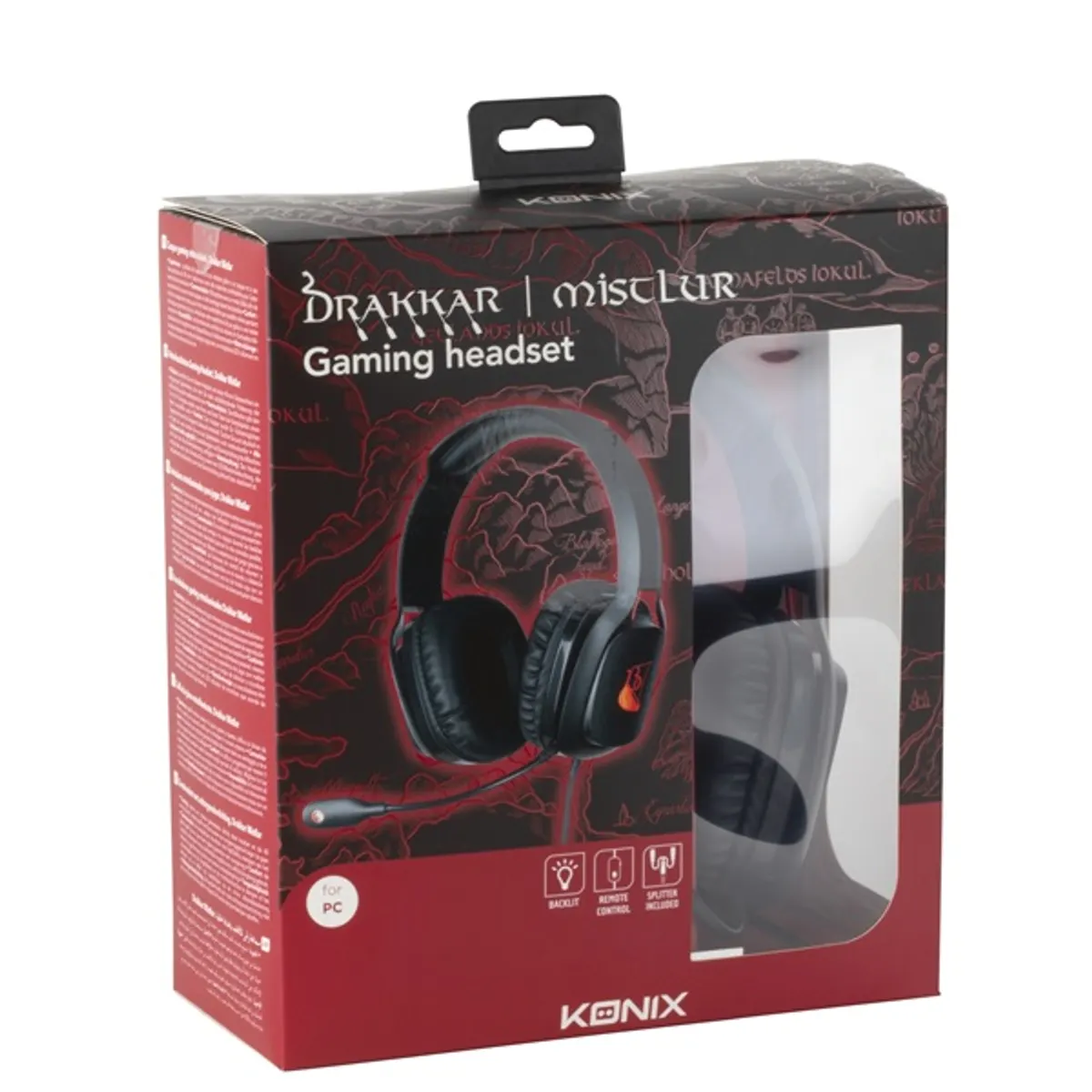 Drakkar KX-DK-GH-MLUR-PC Mistlur 2.0 gamer fejhallgató fekete 200 cm USB 3,5 mm zajszűrős mikrofon 40 mm 32 ohm 20-20000 Hz 115 dB #6