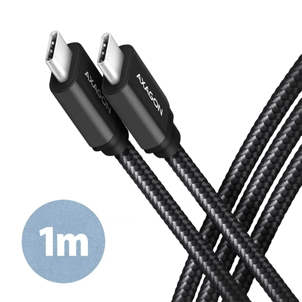 Axagon BUCM3-CM10AB speed USB-C adat- és töltőkábel 100 cm fekete #1