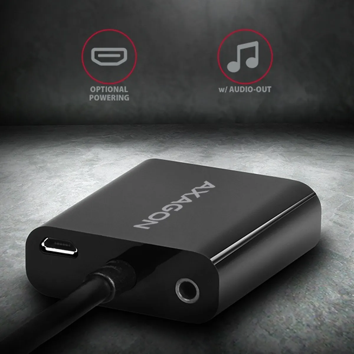 Axagon rvh-vgan hdmi - vga adapter fekete 15 cm dobozos #3