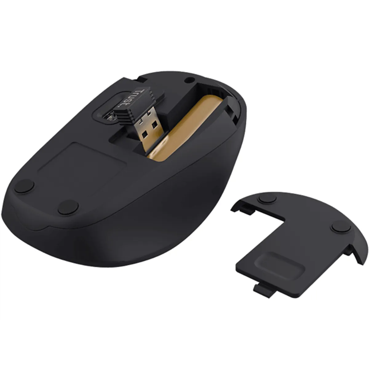 TRUST 24551 Yvi+ kék-fekete kompakt vezeték nélküli egér 800-1600 DPI 2,4 GHz RF USB vevő #4