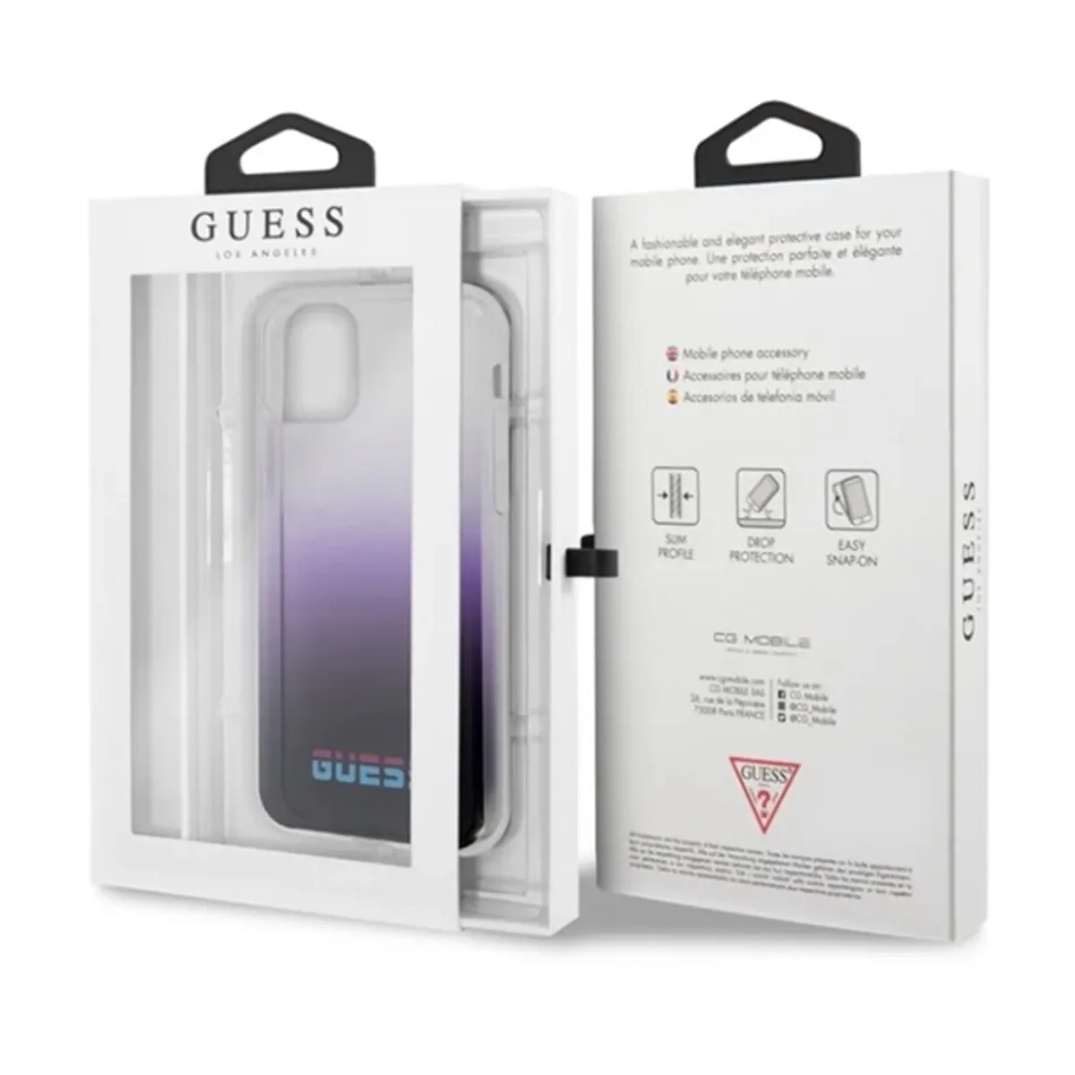GUESS GUHCN58DGCPI California iPhone 11 Pro tok TPU lila átlátszó #6