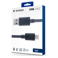 BigBen 2807139 PS5 USB kábel Alap szín Fekete Formátum USB-s Kábel hosszúság 500 cm Csatlakozó 1 USB Csatlakozó 2 USB-C