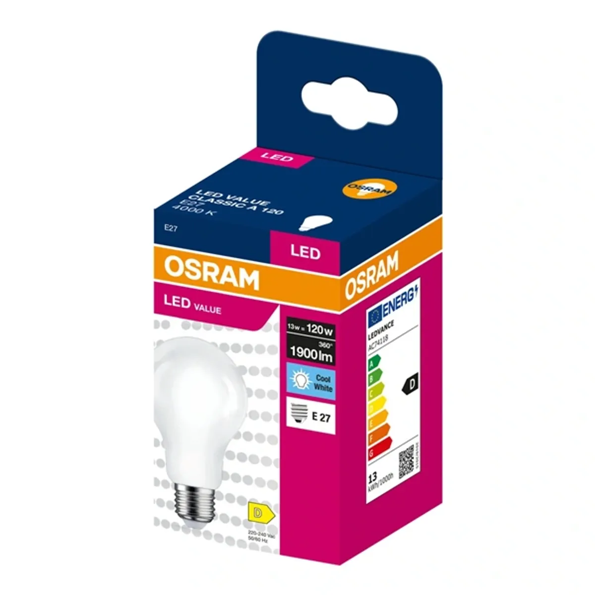 OSRAM 4099854567049 LED fényforrás E27 13W 1900lm 4000K 300 fok IP20 #2