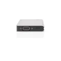Digitus DA-70866 USB-C többportos utazó dokkoló 8-portos 4K HDMI VGA RJ45 2x USB-C 2x USB 3.0 MicroSD SD MMC ezüst #2