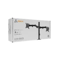 SBOX LCD-352-2-2 duál asztali monitortartó konzol 17"-32" 9 kg monitoronként kábelrendezés VESA 75x75 100x100 dönthető forgatható #10
