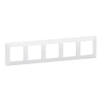 Legrand 754005 Valena Life 5-ös keret fehér műanyag IP20 vízszintes és függőleges 370 x 86 x 10 mm
