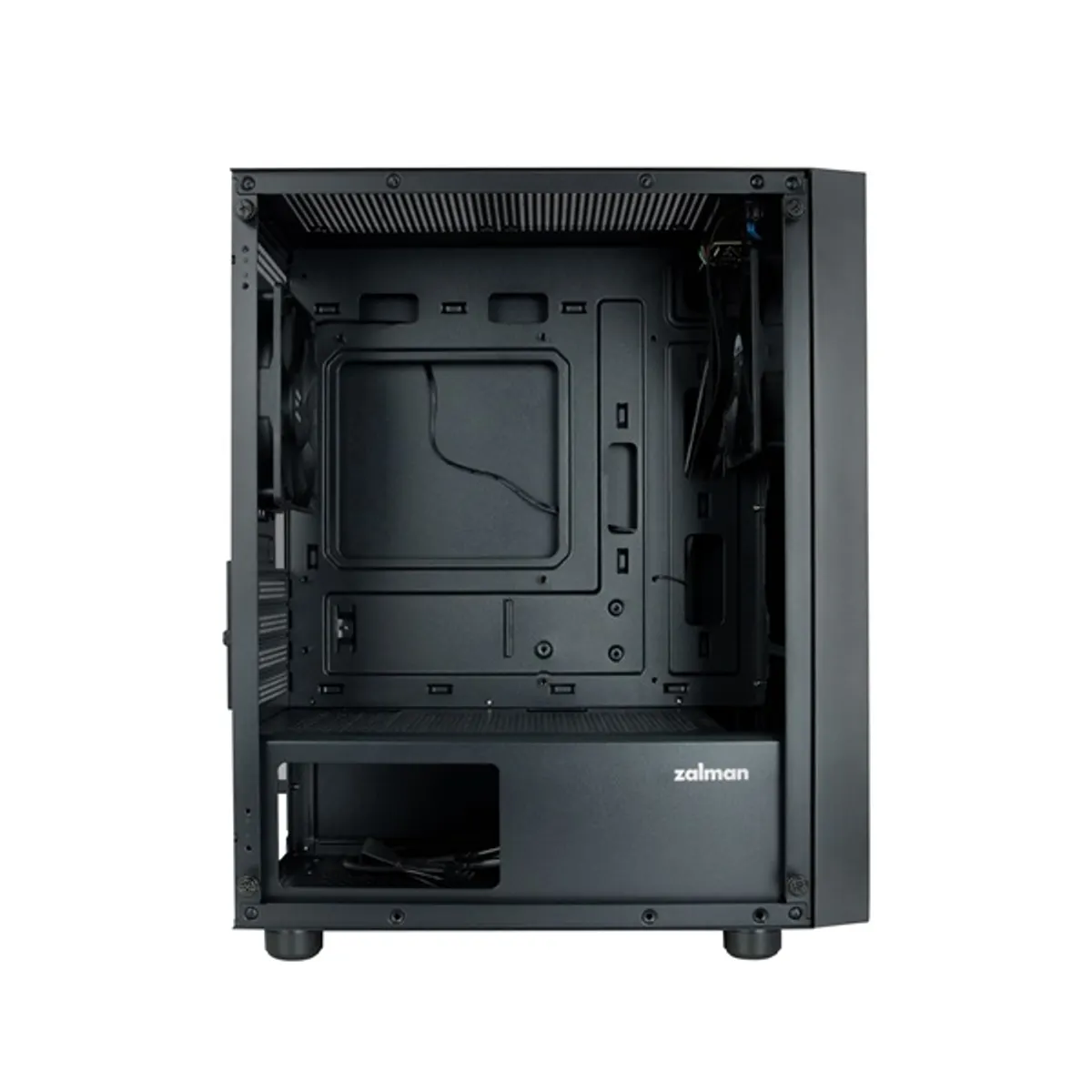 Zalman T3 Plus Ház fekete ablakos mATX mini-tower táp nélküli #4