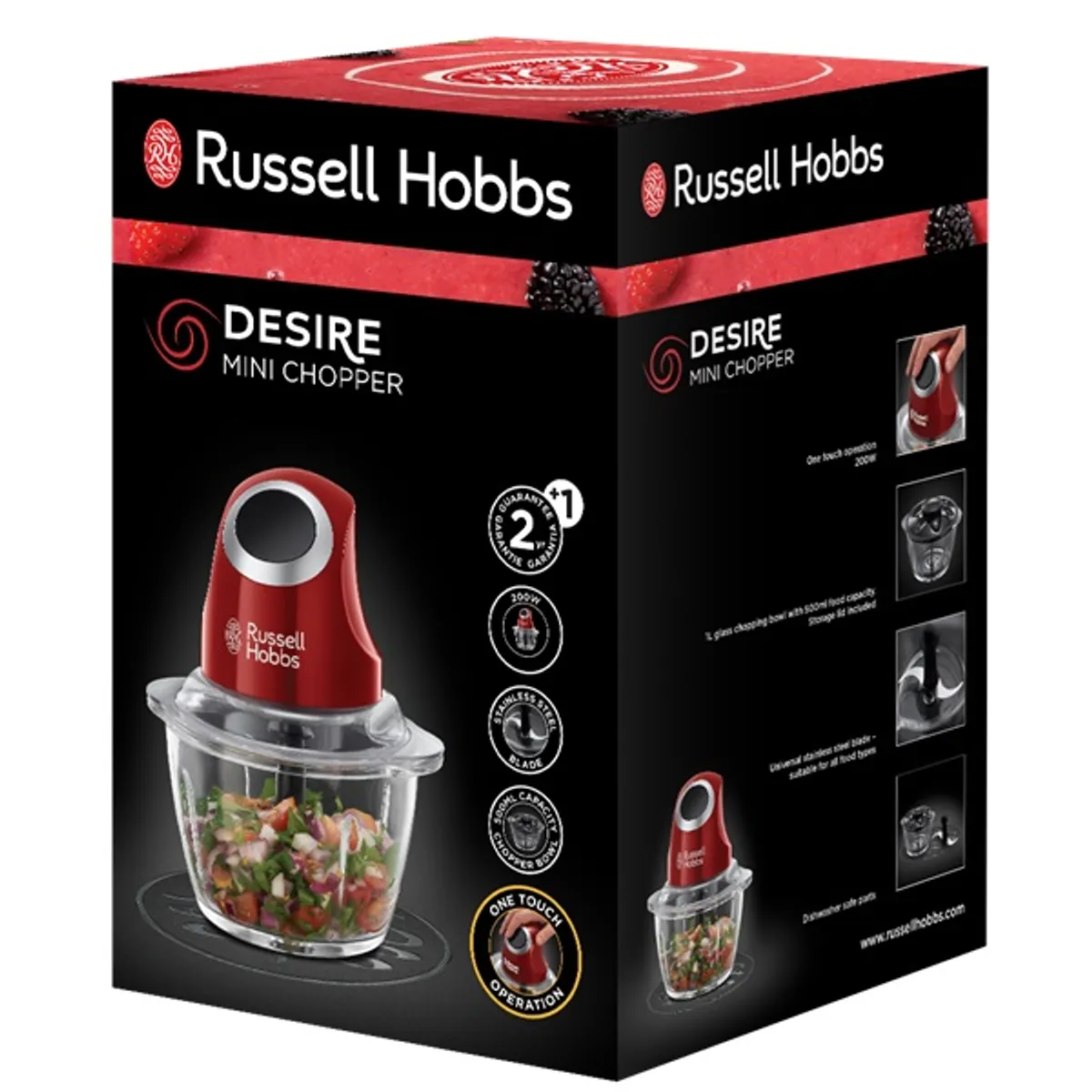 Russell Hobbs 23615026002 Desire mini aprító piros 0,50 L 200 W pillanatkapcsoló van 100 cm kábel #7