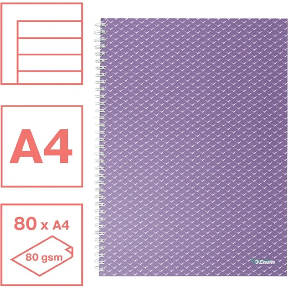 ESSELTE 628484 ColourBreeze A4 vonalas spirálfüzet 80 lap 80 g per m2 FSC #2