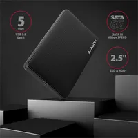 Axagon EE25-SLC Slide box 2.5" külső USB-C HDD és SSD ház fekete #2