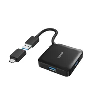 HAMA 00200116 4 portos USB 3.2 Gen1 hub USB-C adapterrel beépített kábel 15 cm
