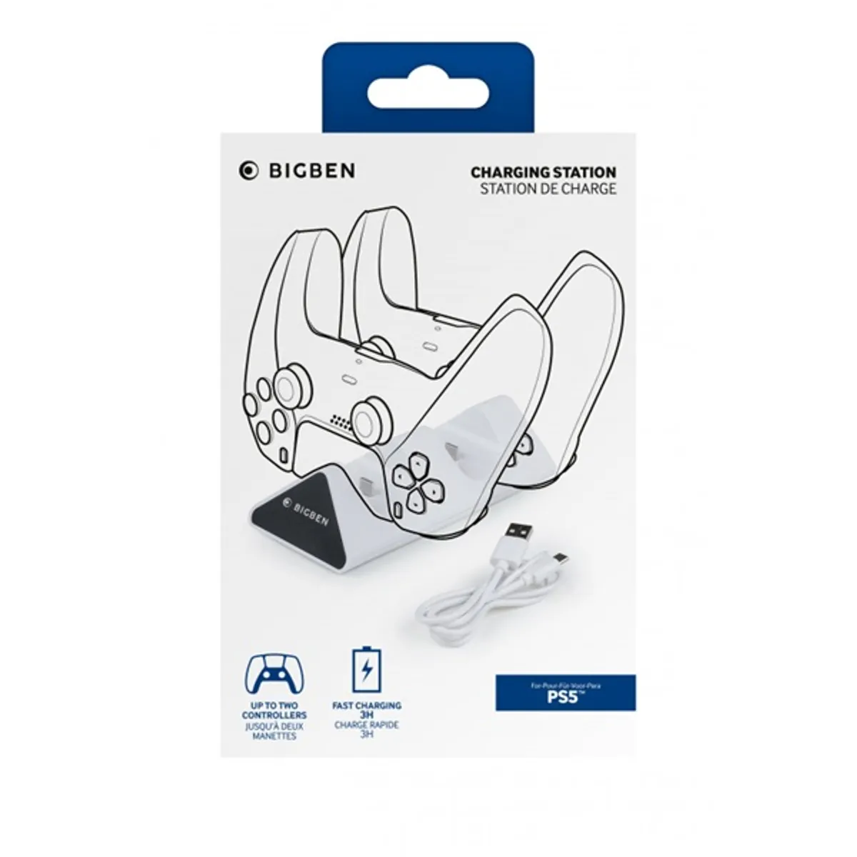 BigBen 2807367 PS5 V2 Dual fehér töltőállomás #4