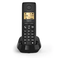 GIGASET S30852-H3105-S201 Pure 100 fekete 1,5" vezeték nélküli kézibeszélővel bővíthető hívófél azonosítás #2