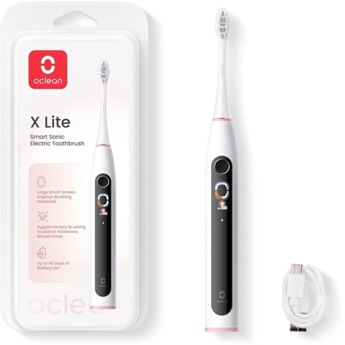 OCLEAN OCL555981 X Lite Grey Smart Sonic fogkefe 8-zónás fogmosás-követés Maglev motor 5 mód #1